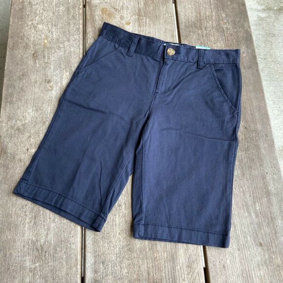 Old Navy Girls Shorts Sz 14‎ Classic Rise Navy Blue Uniform Adjustable Waist NEW - Picture 6 of 8